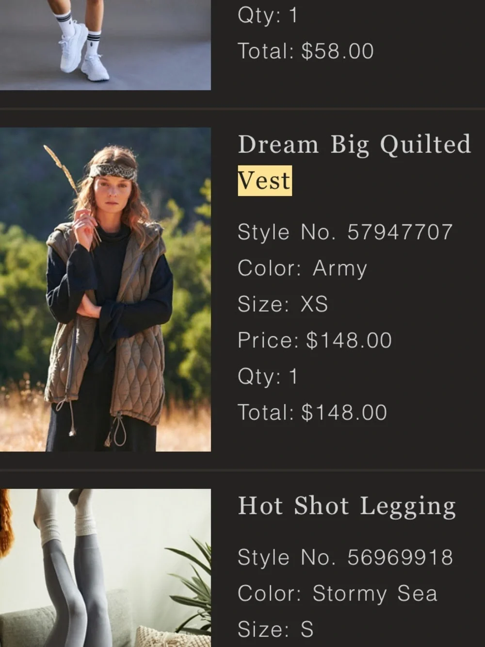 Free People Dream Big Quilted Vest - Army Green - XS